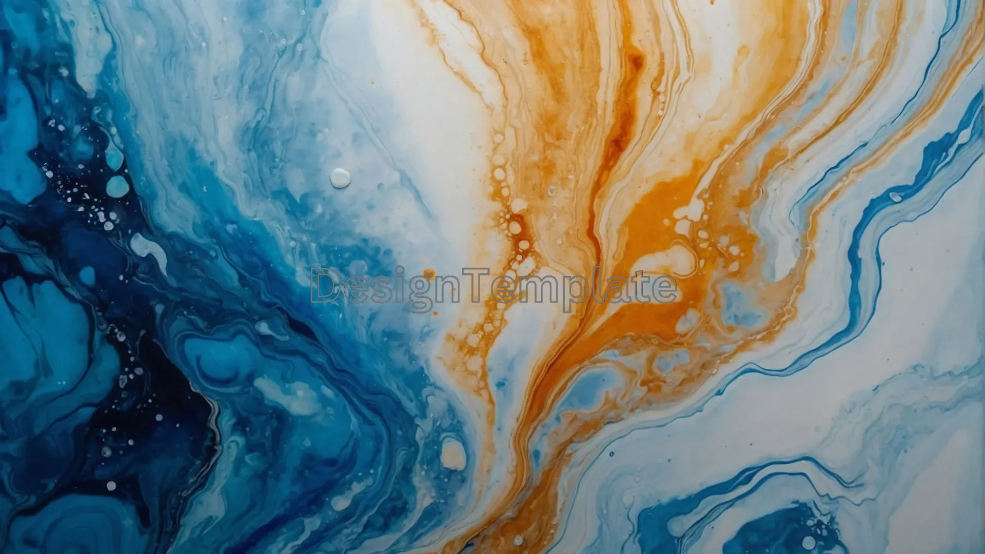 Blue Orange Marble Background Texture